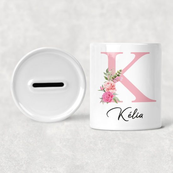 Salvadanaio Monogram personalizzato - K