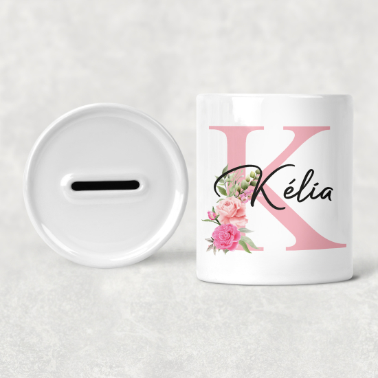 Salvadanaio Monogram personalizzato - K