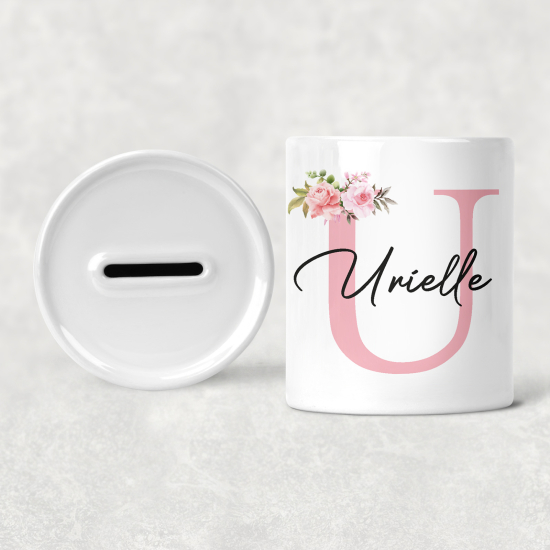 Salvadanaio Monogram personalizzato - U
