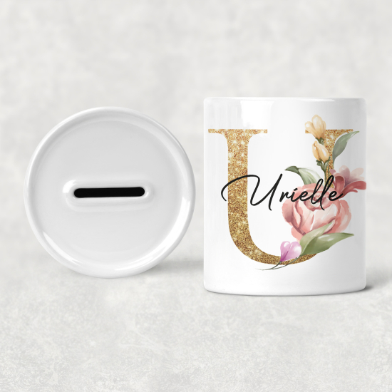 Salvadanaio Monogram personalizzato - U