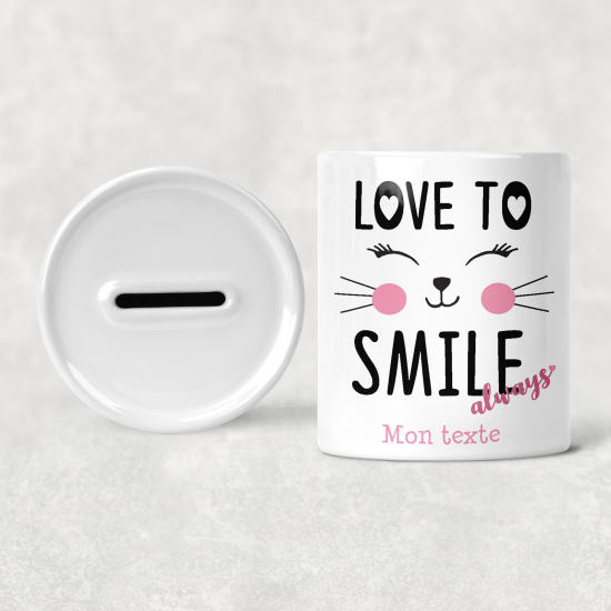 Salvadanaio per bambini personalizzato - Amare Sempre Sorridere