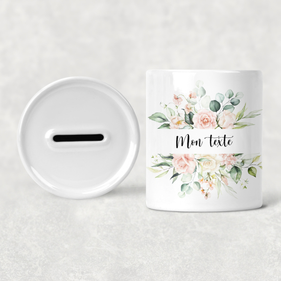 Salvadanaio per bambini personalizzato - Fiori