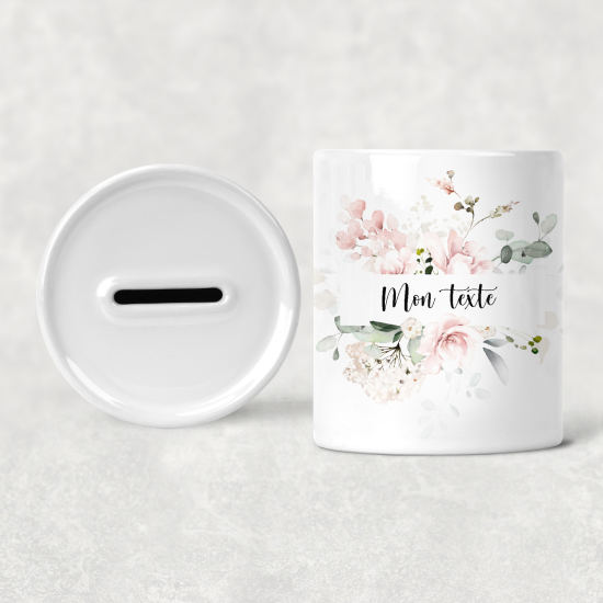 Salvadanaio per bambini personalizzato - Fiori