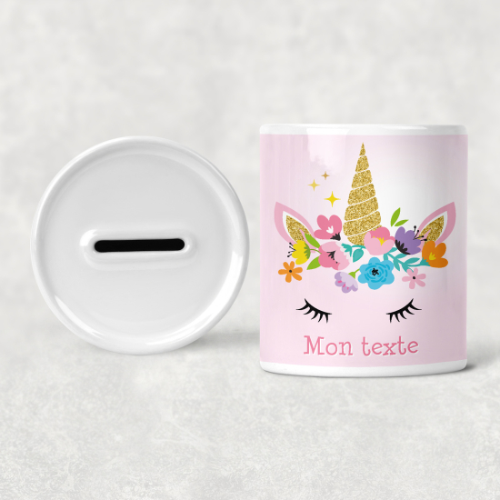 Salvadanaio per bambini personalizzato - Unicorno Magico