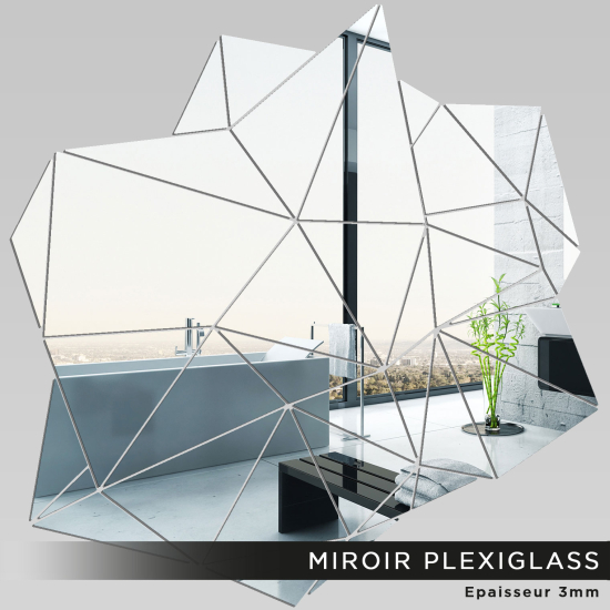 Specchio in plexiglass - Blocchi geometrici