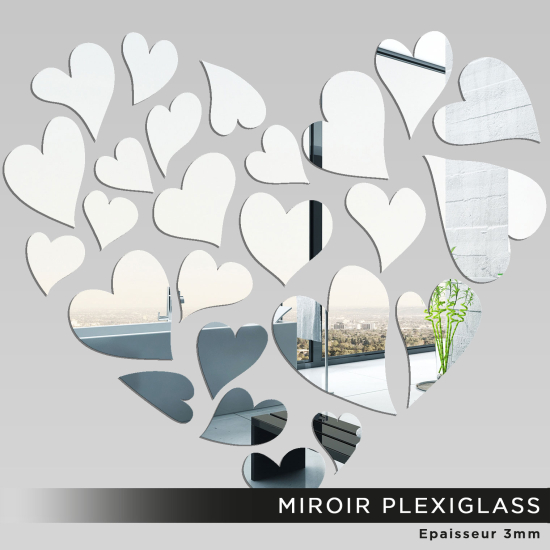 Specchio in plexiglass - Cuore