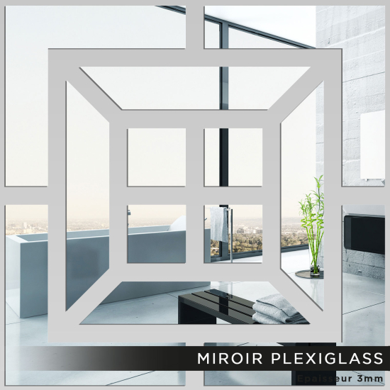 Specchio in plexiglass - Design quadrato