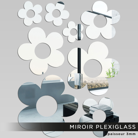 Specchio in plexiglass - Fiori