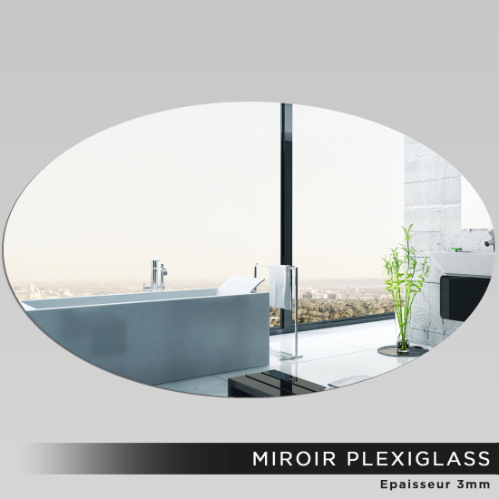 Specchio in plexiglass - Ovale orizzontale