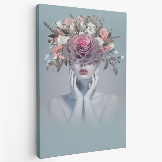Stampa su tela - Donna Fiori