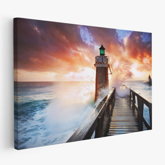 Stampa su tela - Faro oceano