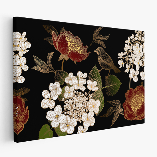 Stampa su tela - Fiori uccello