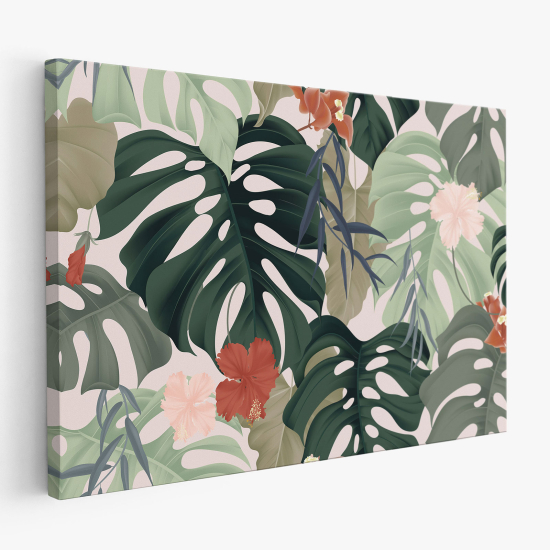 Stampa su tela - Foglie Tropicali