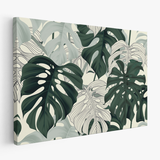 Stampa su tela - Foglie Tropicali