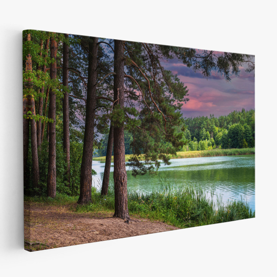 Stampa su tela - Lago Foresta