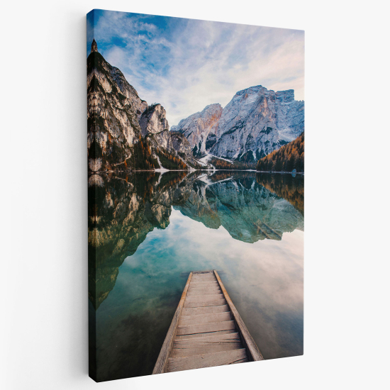 Stampa su tela - Lago montagne