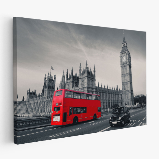 Stampa su tela - Londra autobus Big Ben