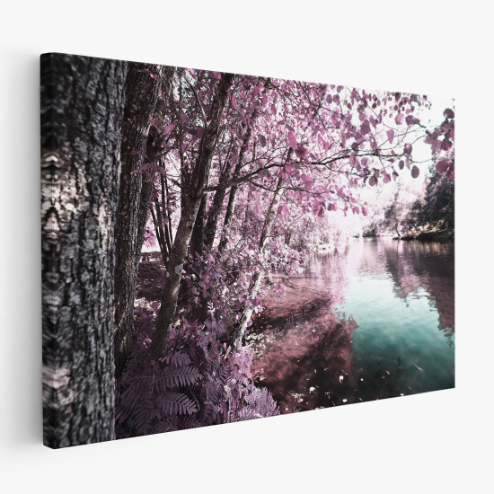 Stampa su tela - Paesaggio vista sul lago