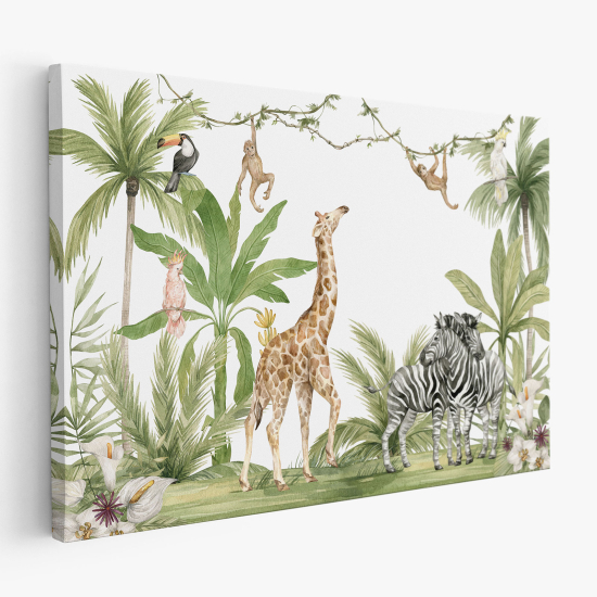 Stampa su tela per Bambini - Animali della Giungla