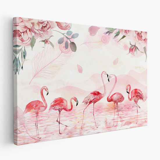 Stampa su tela per Bambini - Fenicotteri Rosa