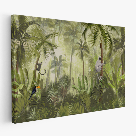 Stampa su tela per Bambini - Foresta Tropicale