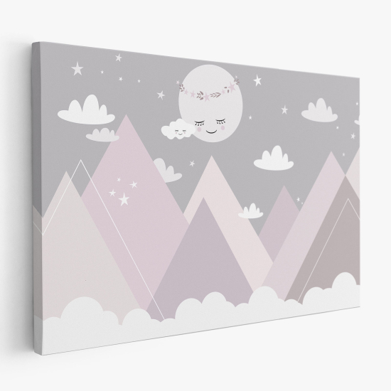 Stampa su tela per Bambini - Luna Montagne