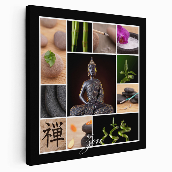 Stampa su tela Quadrata - Buddha