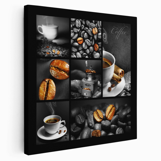 Stampa su tela Quadrata - Caffè