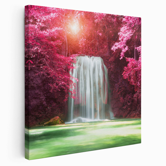 Stampa su tela Quadrata - Cascata