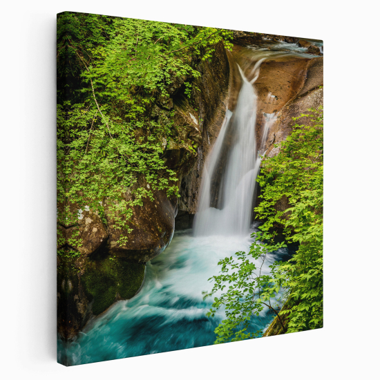 Stampa su tela Quadrata - Cascata