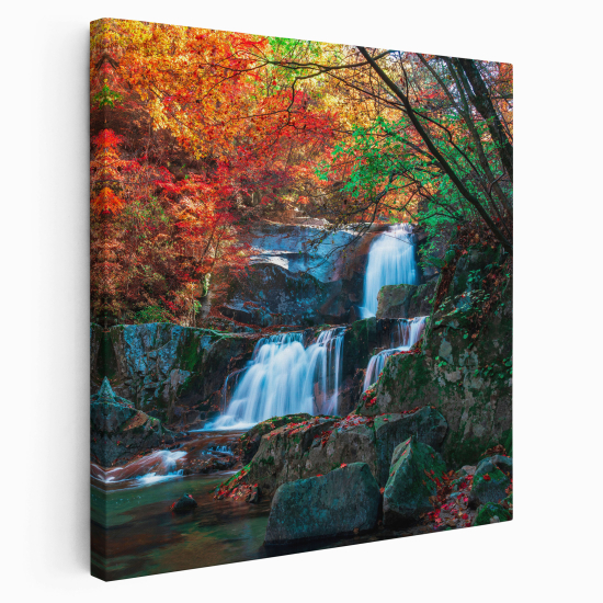 Stampa su tela Quadrata - Cascate