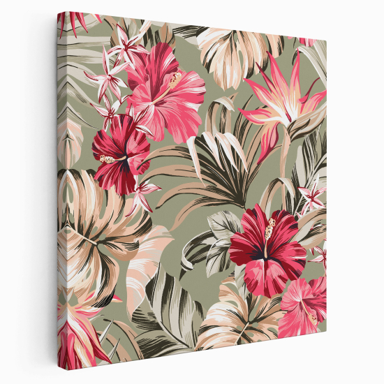Stampa su tela Quadrata - Fiori