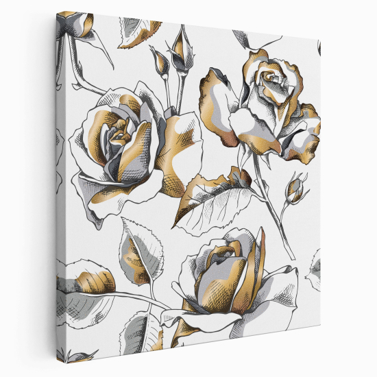 Stampa su tela Quadrata - Fiori