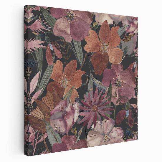 Stampa su tela Quadrata - Fiori