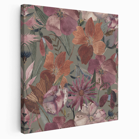 Stampa su tela Quadrata - Fiori