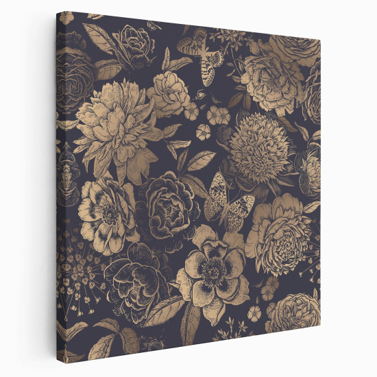 Stampa su tela Quadrata - Fiori