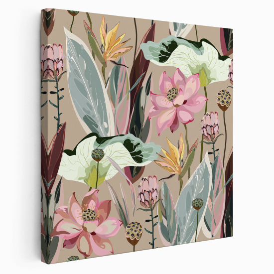 Stampa su tela Quadrata - Fiori