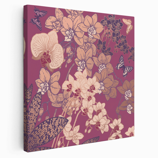 Stampa su tela Quadrata - Fiori