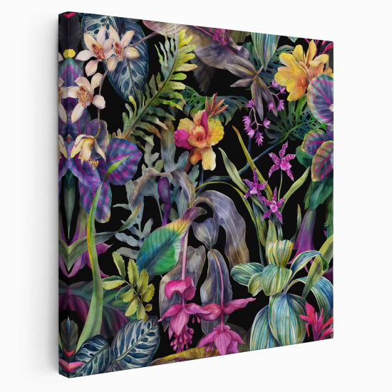 Stampa su tela Quadrata - Fiori - tropicale