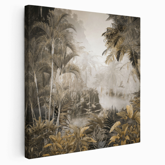 Stampa su tela Quadrata - Foresta tropicale