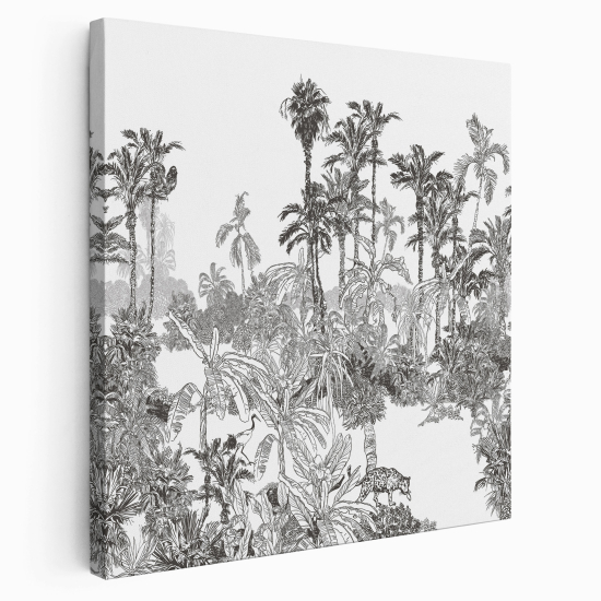 Stampa su tela Quadrata - Foresta tropicale