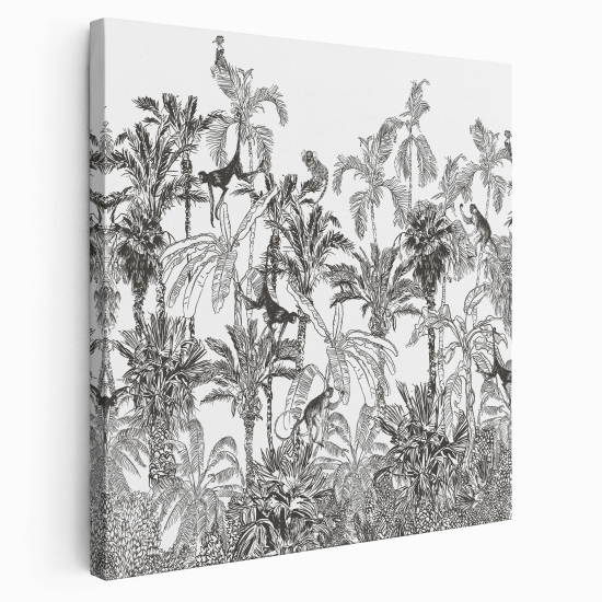 Stampa su tela Quadrata - Foresta tropicale