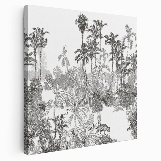Stampa su tela Quadrata - Foresta tropicale