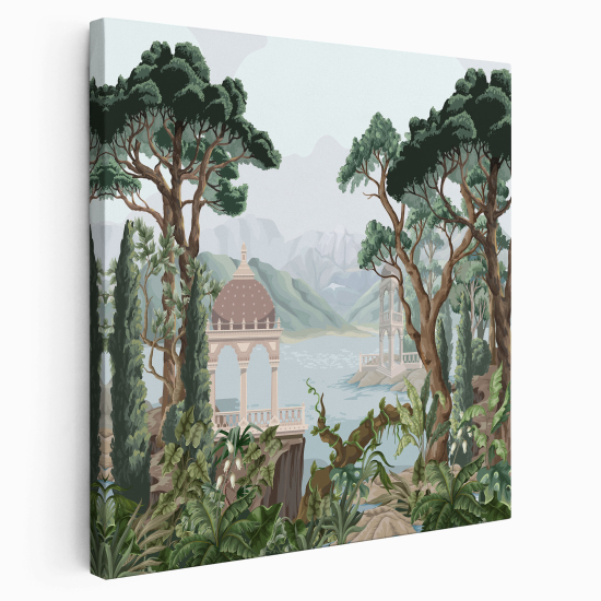 Stampa su tela Quadrata - Foresta tropicale