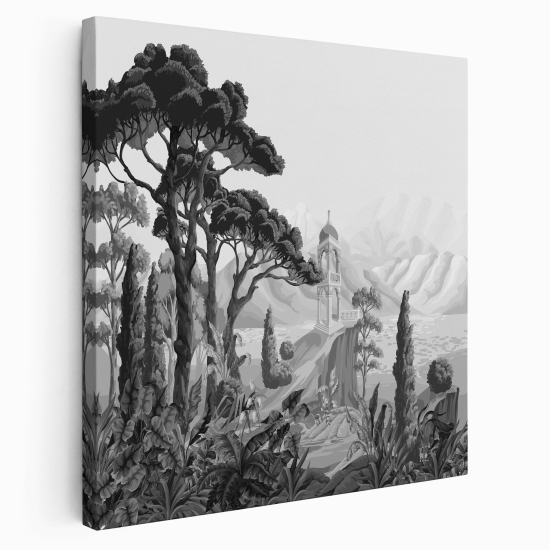 Stampa su tela Quadrata - Foresta tropicale