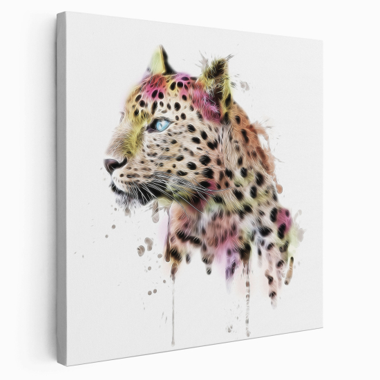 Stampa su tela Quadrata - Leopardo