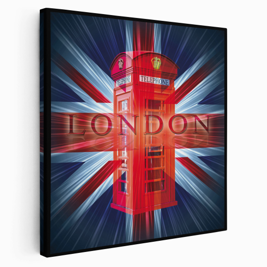 Stampa su tela Quadrata - Londra