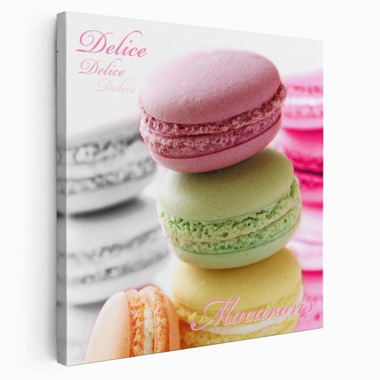 Stampa su tela Quadrata - Macarons