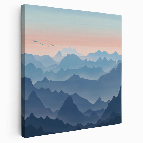 Stampa su tela Quadrata - Paesaggio montano