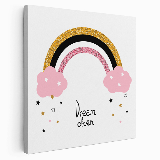 Stampa su tela Quadrata per Bambini - Arcobaleno Dream